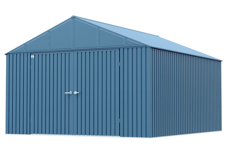 Arrow Elite 12x14-ft Blue Grey Corrosion-Resistant Steel Shed E6