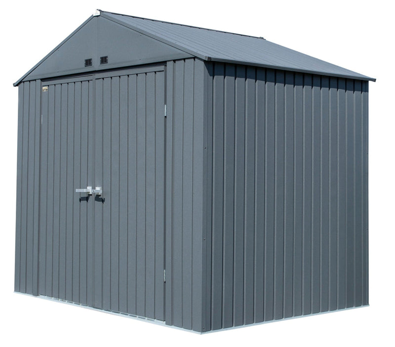 Arrow Elite Steel Storage Shed, Anthracite, 8-ft x 6-ft G5