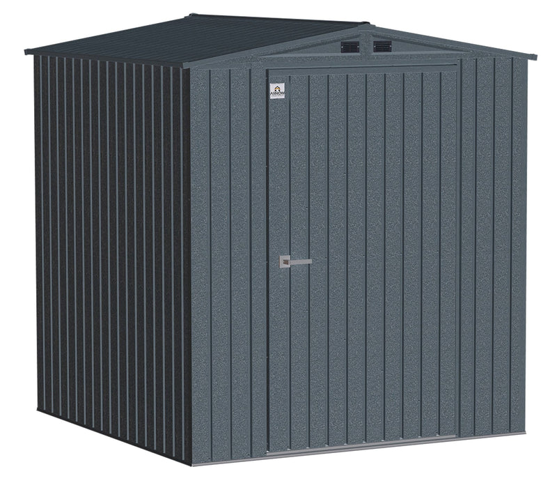 Arrow Elite Steel Storage Shed with Pent Roof, Anthracite, 6-ft x 6-ft T7
