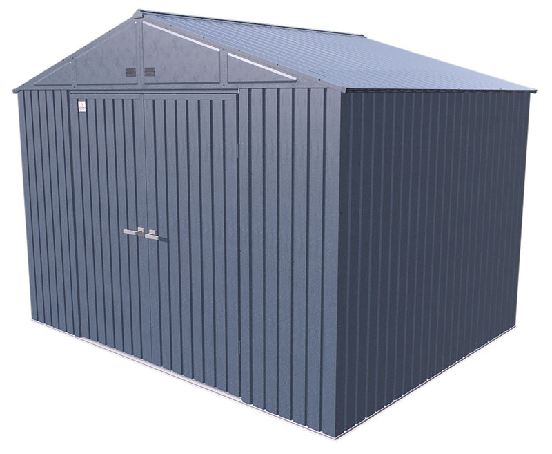 Arrow Elite Steel Storage Shed with Pent Roof, Blue Grey, 10-ft x 8-ft G9