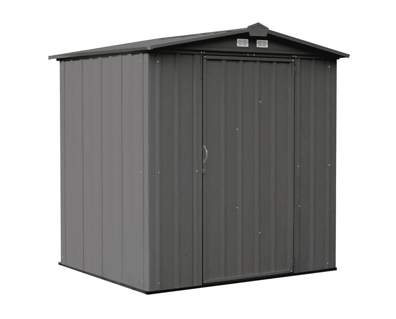 Arrow EZEE Galvanized Steel Storage Shed with Low Gable Roof, Charcoal, 6-ft x 5-ft B5