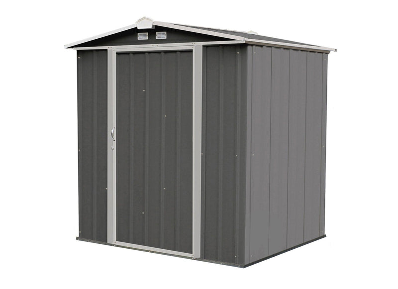 Arrow EZEE Galvanized Steel Storage Shed with Low Gable Roof, Charcoal/Cream, 6-ft x 5-ft X0