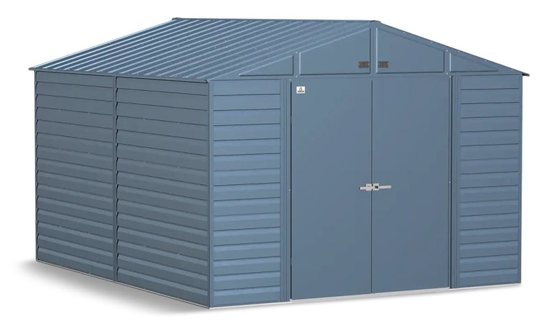 Arrow Select Galvanized Steel Storage Shed, Blue Grey, 10-ft x 8-ft Q7