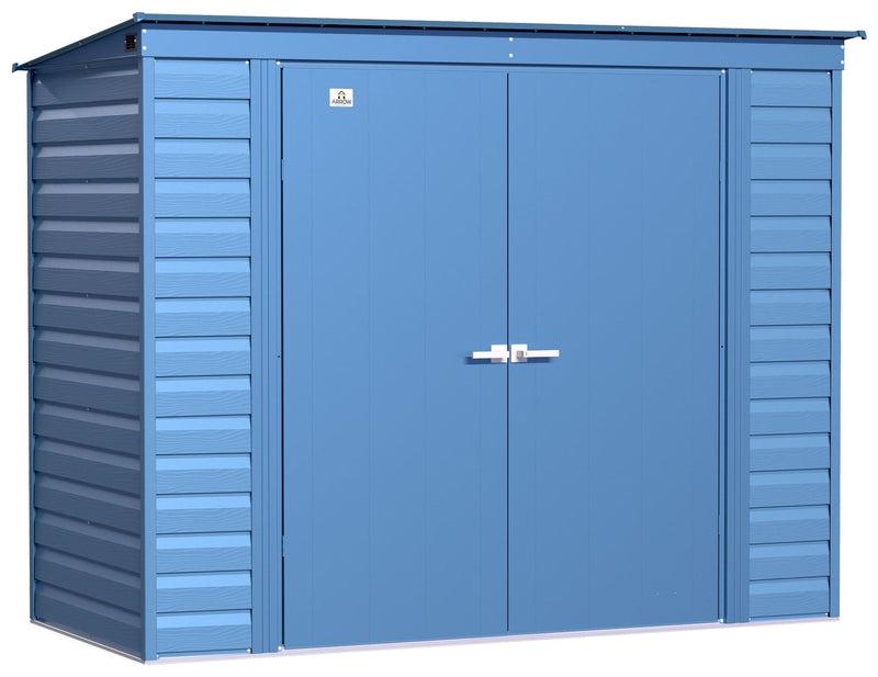 Arrow Select Galvanized Steel Storage Shed, Blue Grey, 8-ft x 4-ft T2