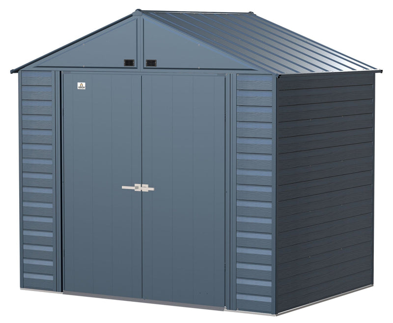 Arrow Select Galvanized Steel Storage Shed, Blue Grey, 8-ft x 6-ft T2