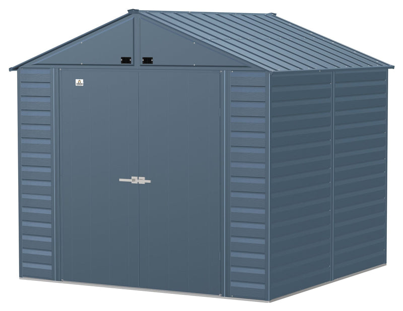 Arrow Select Galvanized Steel Storage Shed, Blue Grey, 8-ft x 8-ft W2