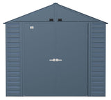 Arrow Select Galvanized Steel Storage Shed, Blue Grey, 8-ft x 8-ft