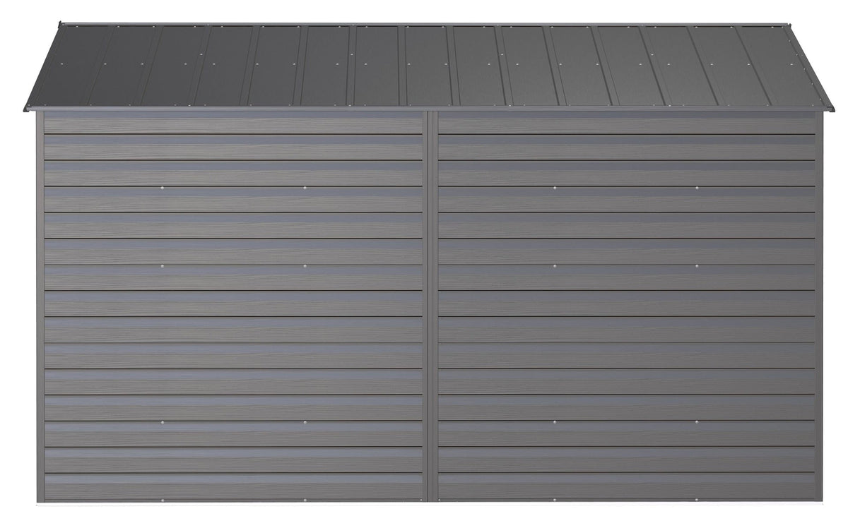Arrow Select Galvanized Steel Storage Shed, Charcoal, 10-ft x 12-ft