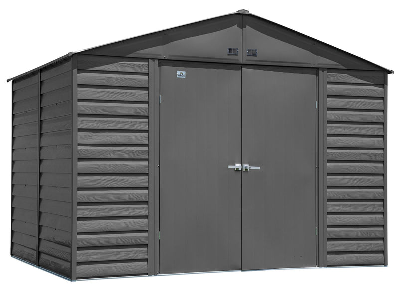 Arrow Select Galvanized Steel Storage Shed, Charcoal, 10-ft x 8-ft Z2