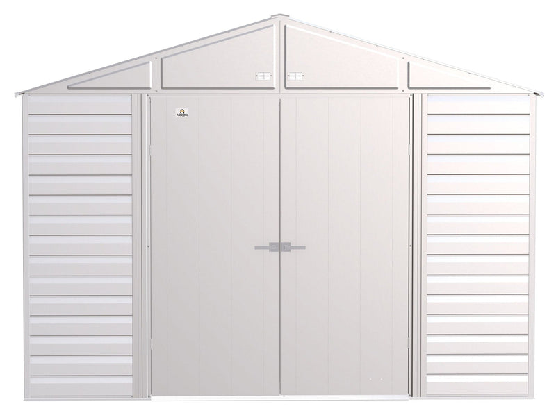 Arrow Select Galvanized Steel Storage Shed, Flute Grey, 10-ft x 12-ft U2