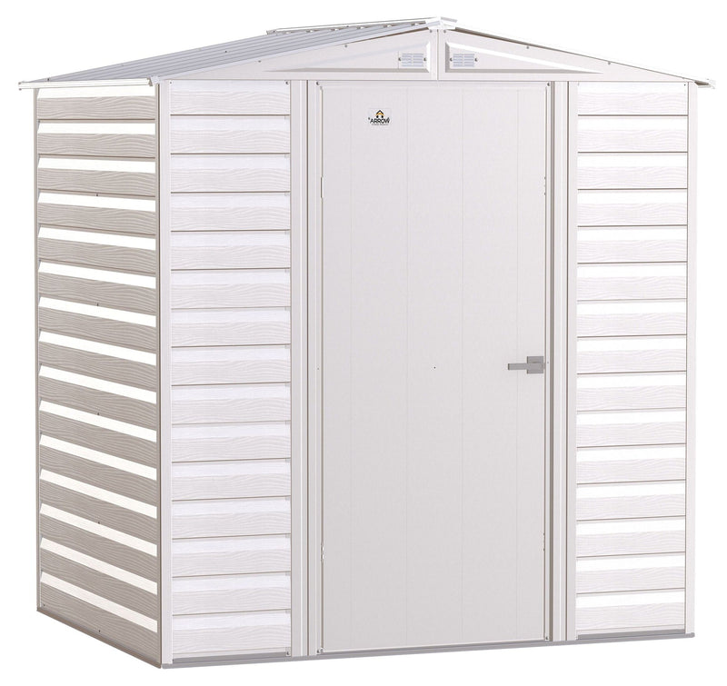 Arrow Select Galvanized Steel Storage Shed, Flute Grey, 6-ft x 5-ft I7