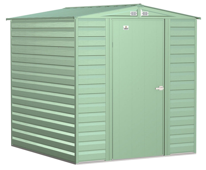Arrow Select Galvanized Steel Storage Shed, Sage Green, 6-ft x 7-ft K0