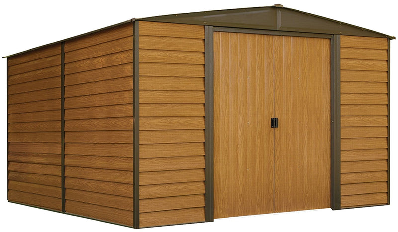 Arrow Woodridge Electro Galvanized Steel Storage Shed, 10-ft x 12-ft K3