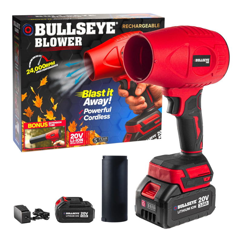 As Seen On TV Bullseye 20V Cordless Rechargeable Handheld Leaf Blower K8