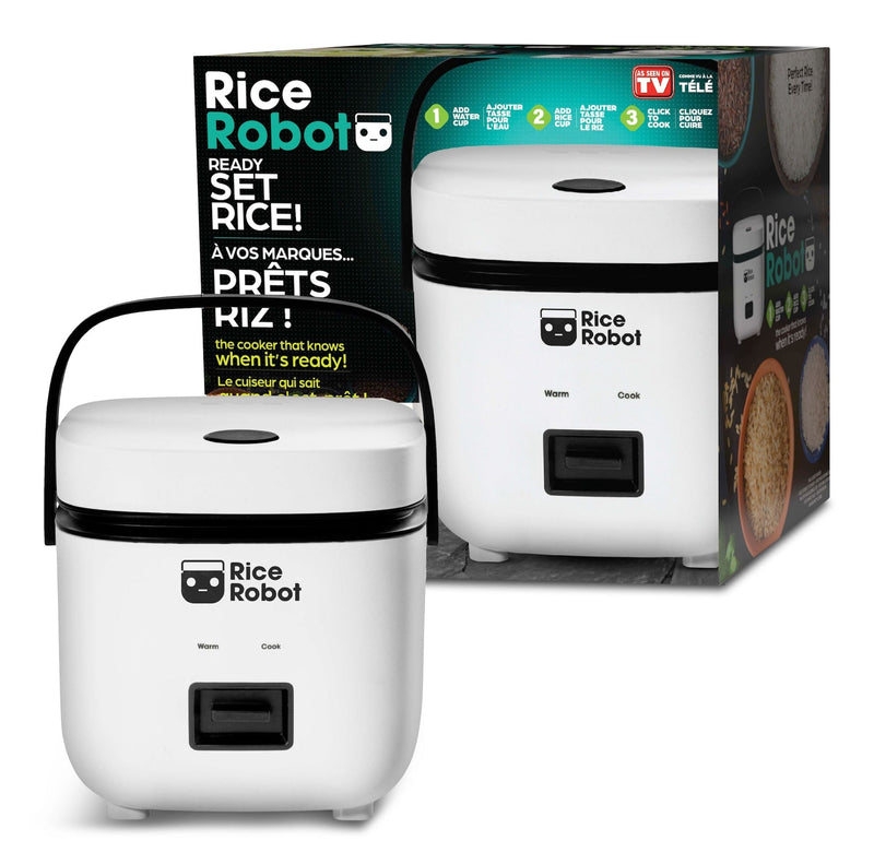 As Seen On TV Ceramic Nonstick Rice Cooker, White, 1-qt G9