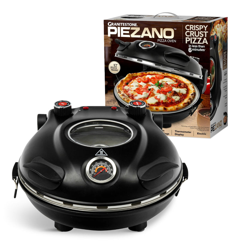 As Seen On TV Granitestone Piezano Electric Pizza Oven, 12-in, Black O8