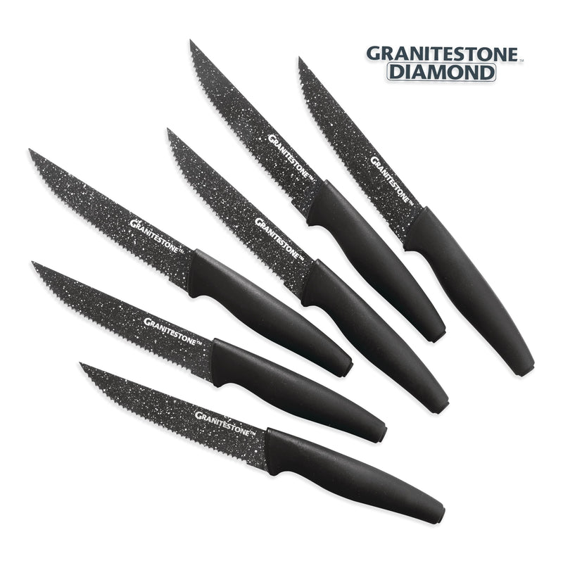As Seen On TV Granitestone’s Steak Knife Set, Stainless Steel, 6-pc X5