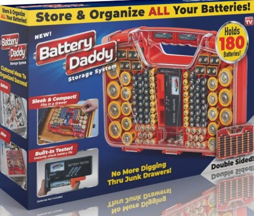 As Seen On TV Ontel Battery Daddy 180 Battery Organizer and Storage Case B9