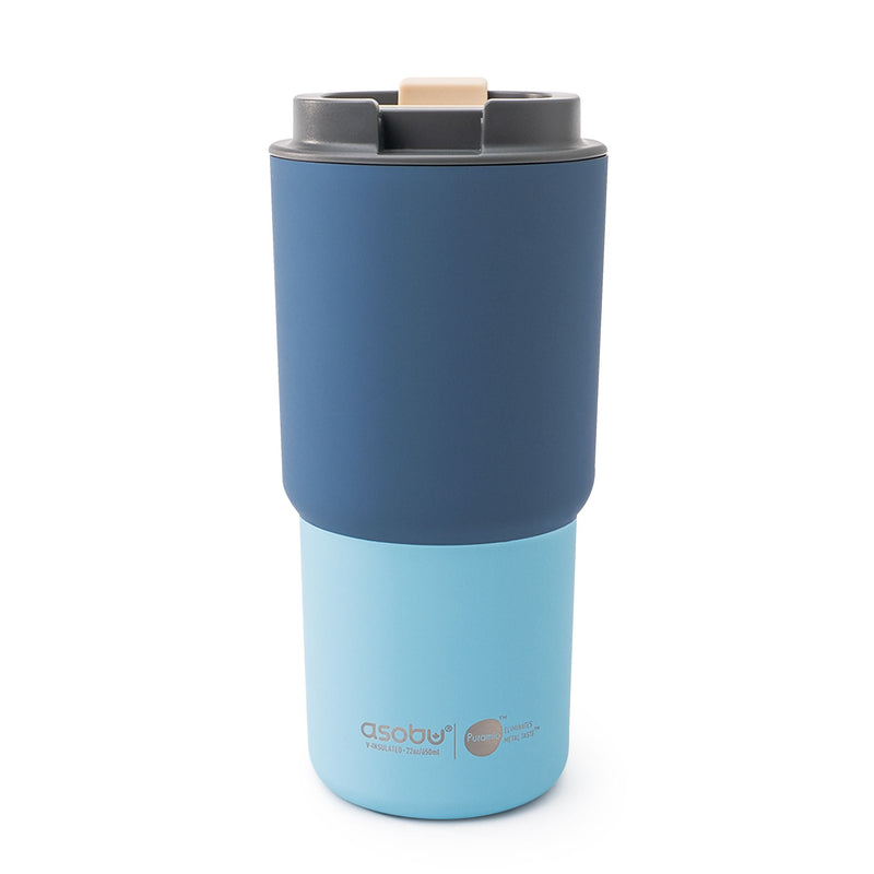 Asobu Pick-me-up Ceramic Travel Mug, 22-oz, Pastel Blue C6