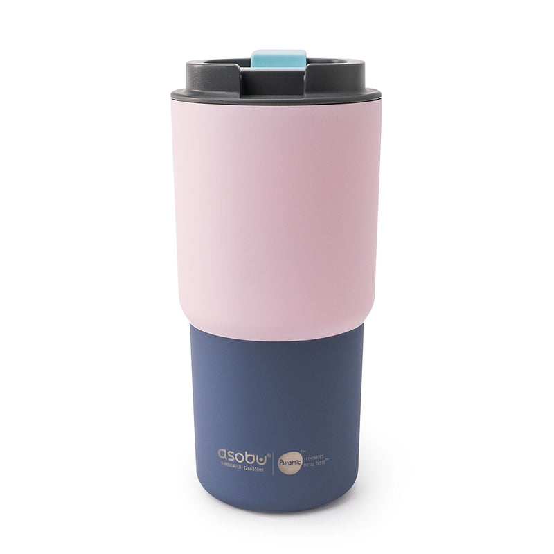 Asobu Pick-me-up Ceramic Travel Mug, 22-oz, Pastel Pink M6