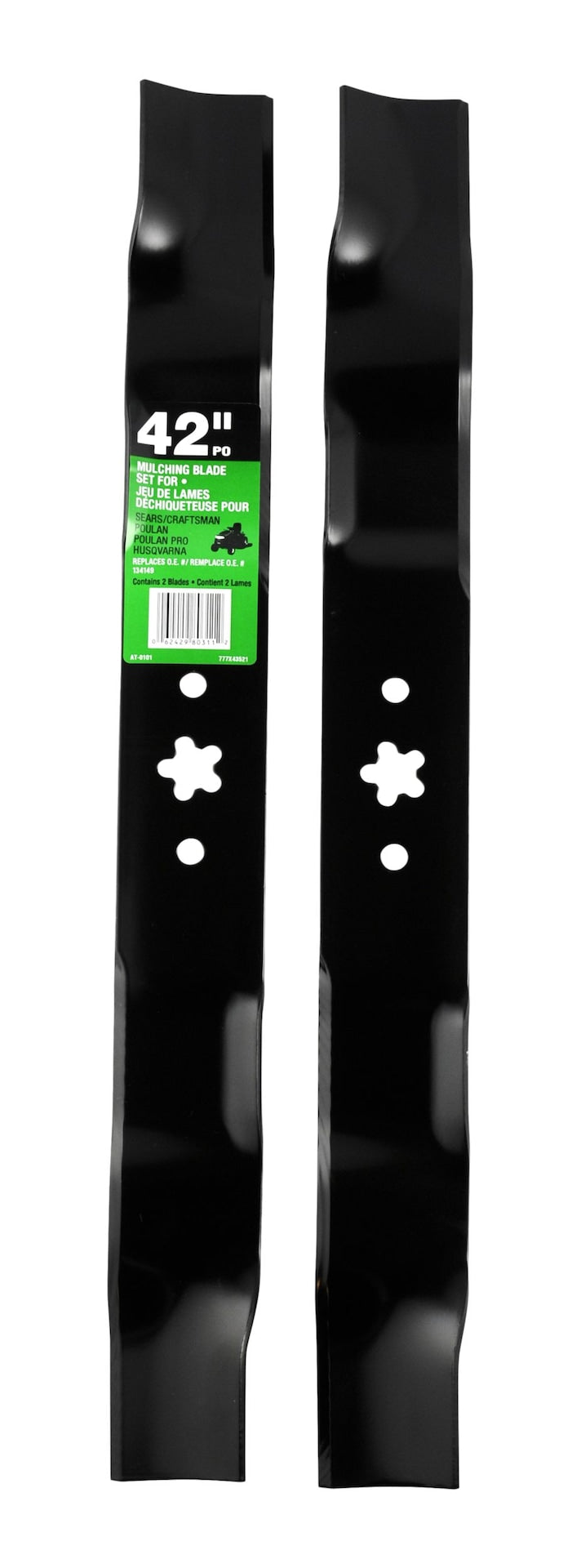 Atlas Mulching Lawn Tractor Replacement Two Blade Set, 42-in R2