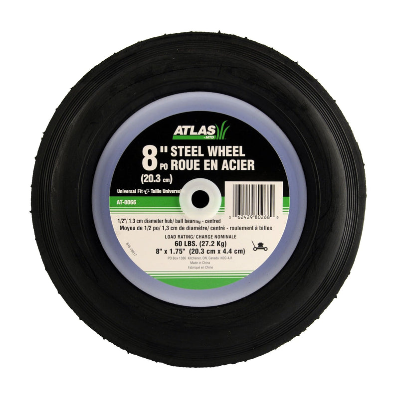 Atlas Steel Lawn Mower Replacement Wheel with Ball Bearings, 8-in x 1.5-in C4