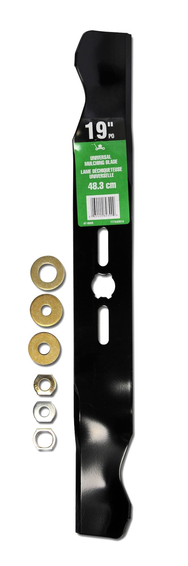 Atlas Universal Lawn Mower Replacement Mulching Blade, 19-in, Black E3