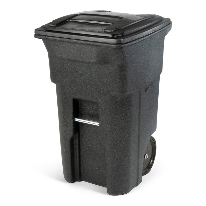 64-Gallon Greenstone Trash Can with Quiet Wheels and Lid O5