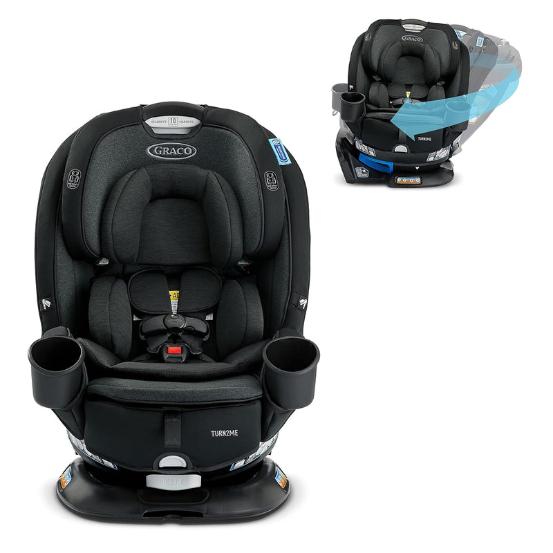 Graco Turn2Me 3-in-1 Convertible Car Seat, Rotating, Rear & Forward-Facing, Highback Booster, SnugLock, Cambridge Y6