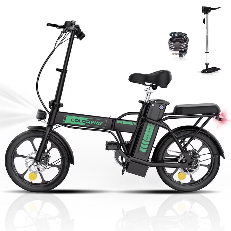 COLORWAY Electric Bike,500W/10.4Ah/36V Removable Battery E Bike, Electric Foldable Pedal Assist E-Bicycle,19.9MPH Bicycle for Teenager and Adults... P1