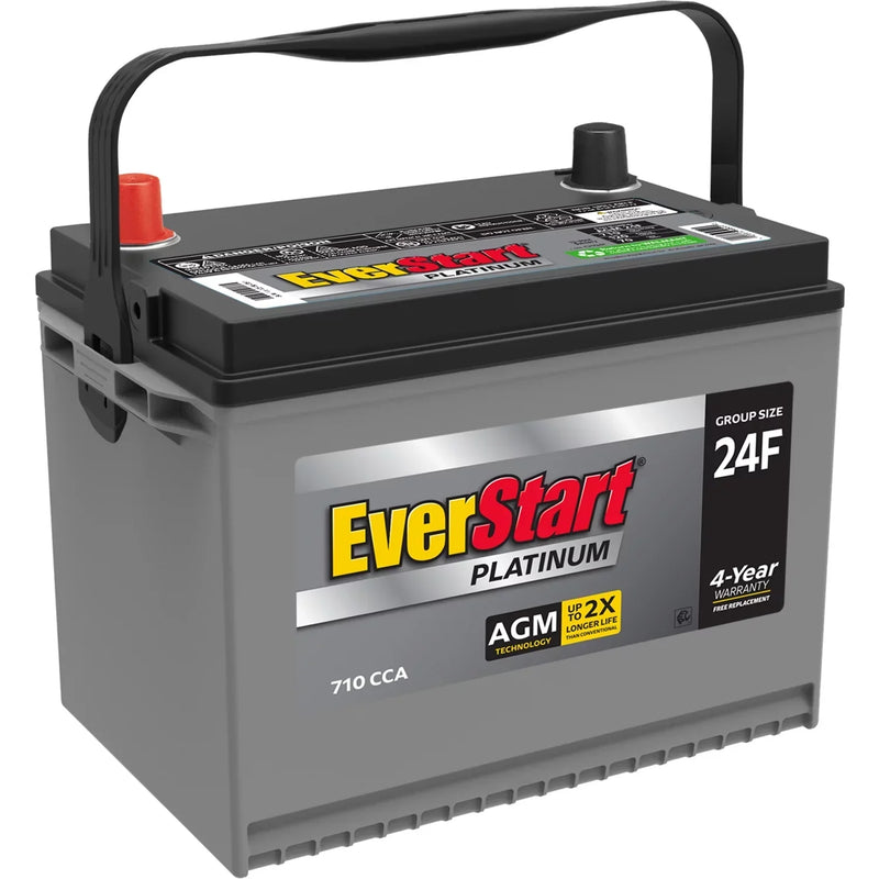 EverStart Platinum AGM Automotive Battery, Group Size 24F 12 Volt, 750 CCA - MadeInUSA M5