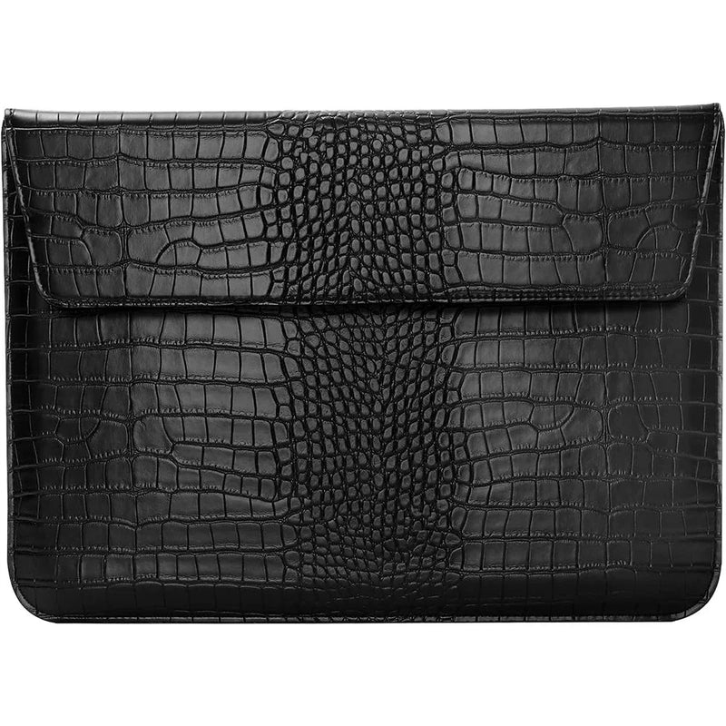 Black Faux Crocodile Laptop Sleeve Case G8