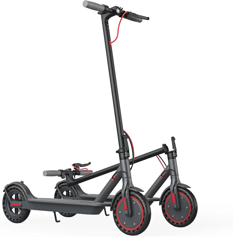 Electric Scooter - 8.5" Solid Tires, 350W Motor, Up to 19 MPH and 21-23 Miles Long-Range Portable Foldable Commuting Scooter for Adults with Double Braking System and App B7