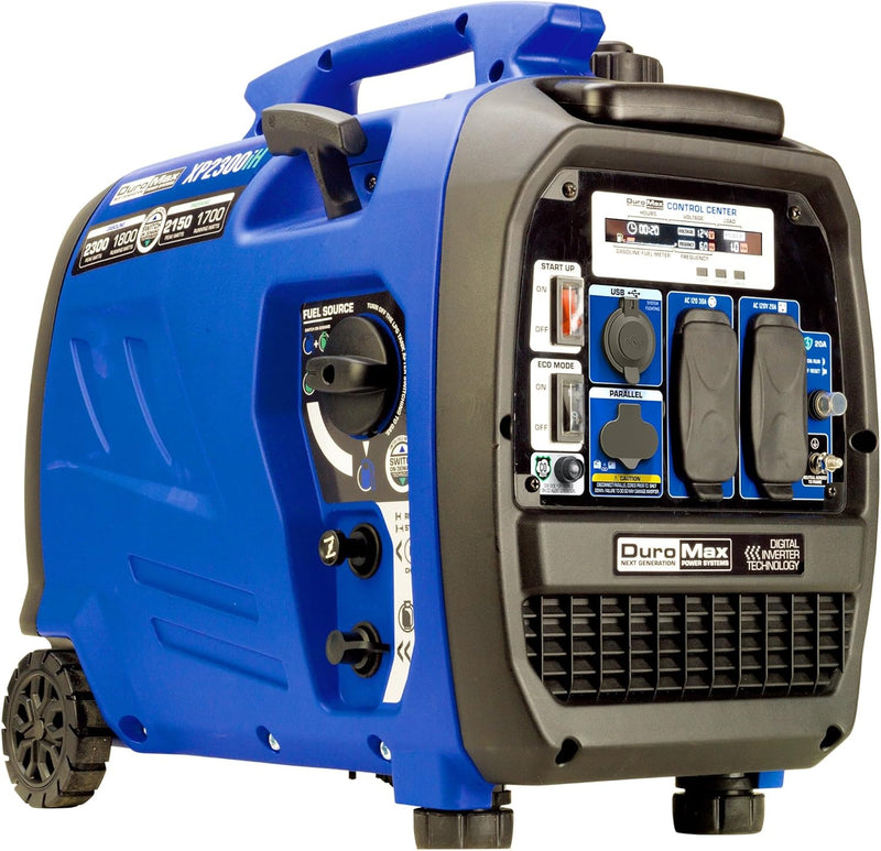 2300-watt dual-fuel portable digital inverter generator - Dual fuel (gasoline and propane), suitable for RVs and emergency use Y4