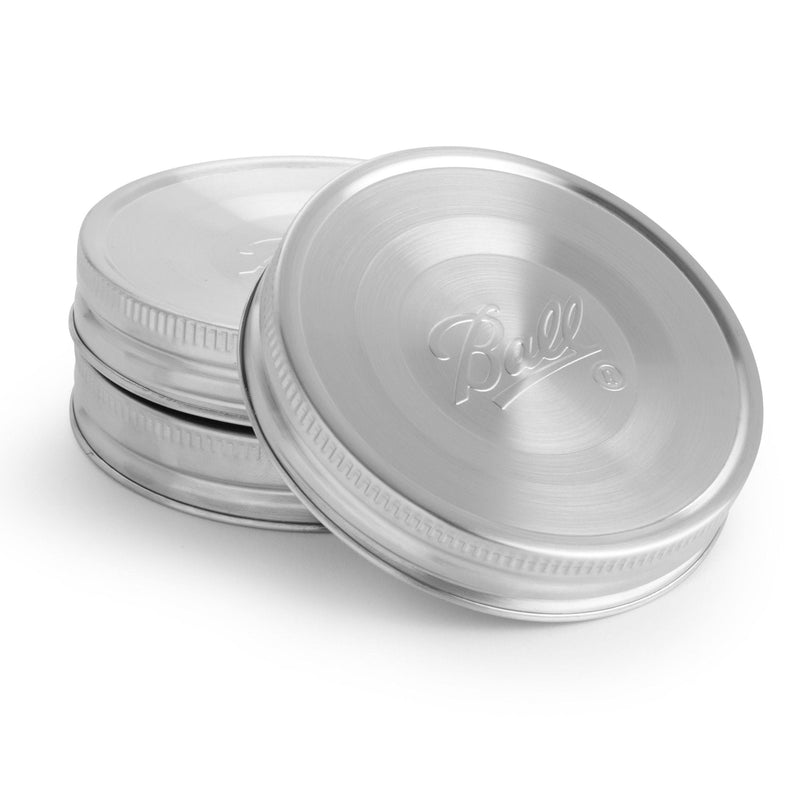 BALL Wide Mouth Stainless Steel Lids, Rust-Resistant, 3-pk F0