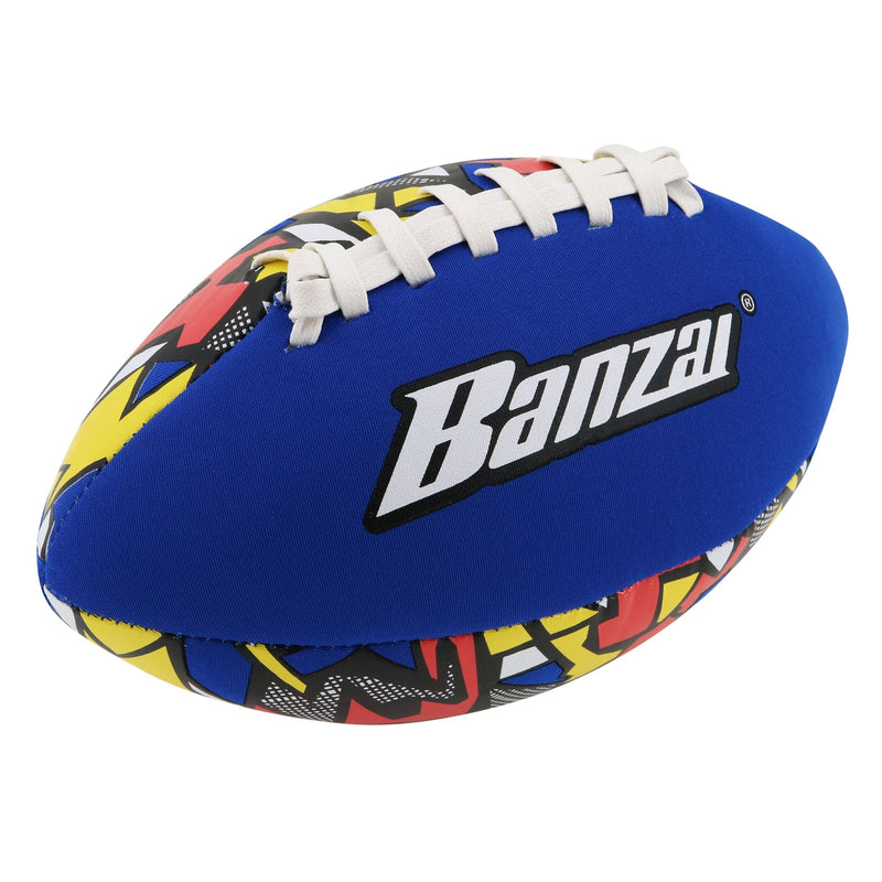 "Banzai" Aqua Inflatable Wet or Dry Football Toy, Assorted Colours, Ages 3+, for Beach/Pool Fun Activities X1