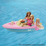 Barbie 3-Seater Floating Boat with Puppy & Accessories, Ages 3+