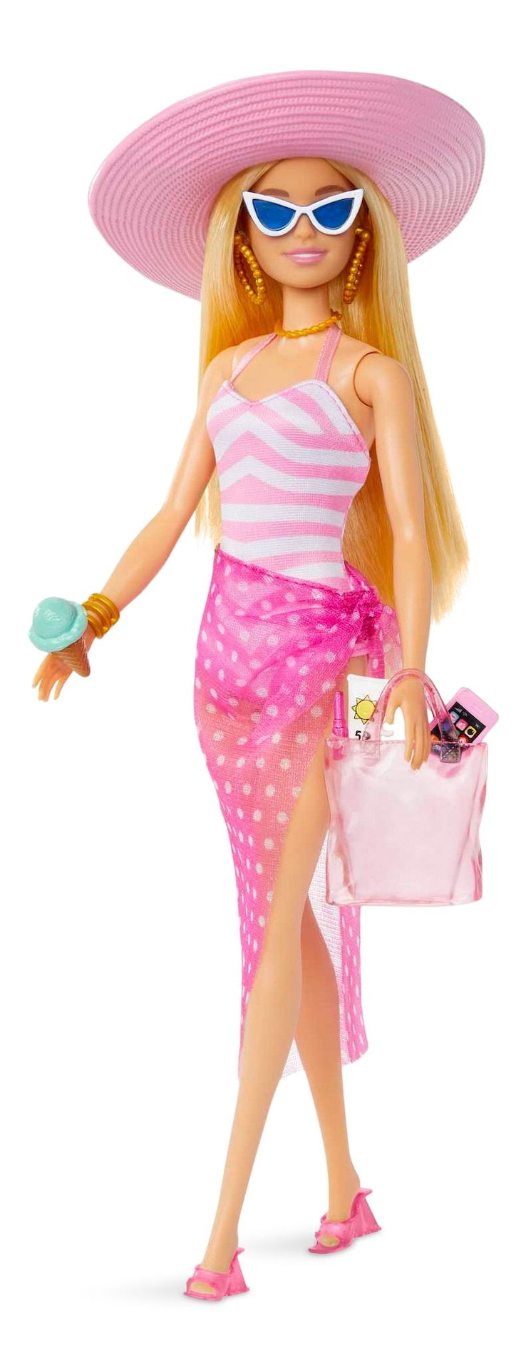 Barbie Beach-Themed Blonde Barbie Doll, Ages 3+ S7