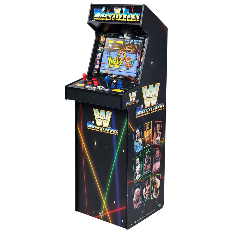Basic Fun WWE Ultra Series Arcade Classics Deluxe Cabinet for Home, Free Standing Game Machine with 5 Games D6
