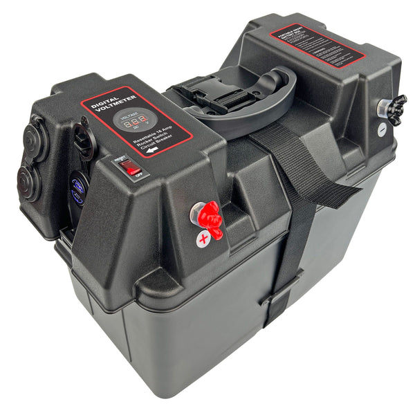 Battery Box Power Station with Charge Indicator, Black G8