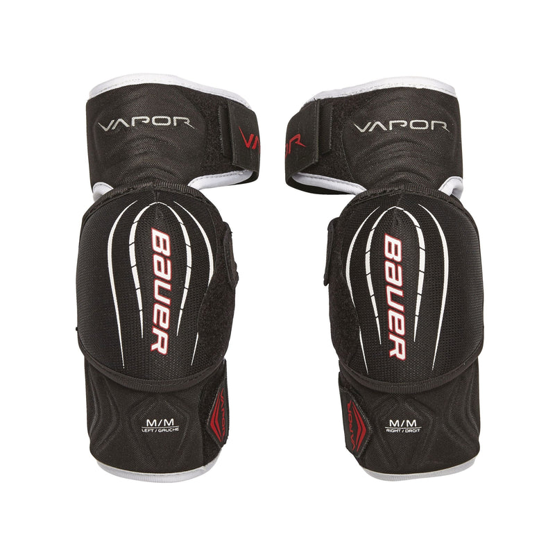 Bauer Vapor X Pro Lite Junior Hockey Lightweight Elbow Pads, Black & Red F1
