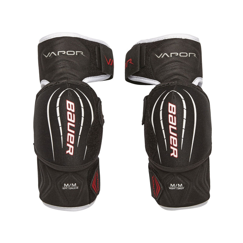 Bauer Vapor X Pro Lite Senior Hockey Lightweight Elbow Pads, Black & Red P1