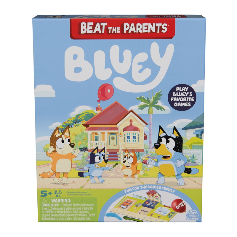 Beat the Parent Bluey Family Board Game, English Edition U9