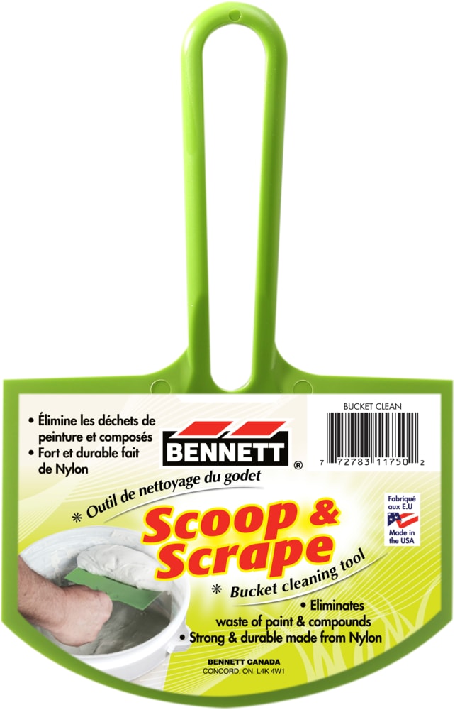 Bennett Plastic Paint Bucket Clean Scoop, 6-in Q8