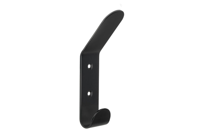 Bent Metal Double Hook, Matte Black L0