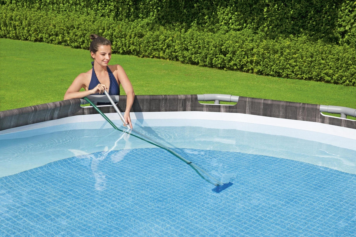 Bestway Pool Hydro Cleaning Above Ground Pool Maintanance Kit with Vacuum, Skimmer & Pole