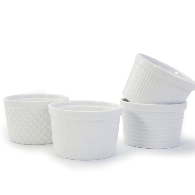 Bia Textured Ramekin Set, 12-oz, White, 4-pc A0