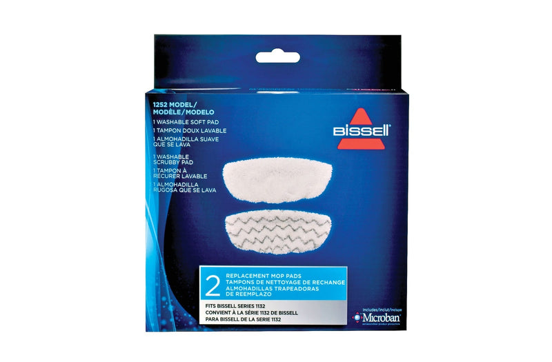 Bissell Symphony Replacement Steam Mop Pads, 2-pk J1
