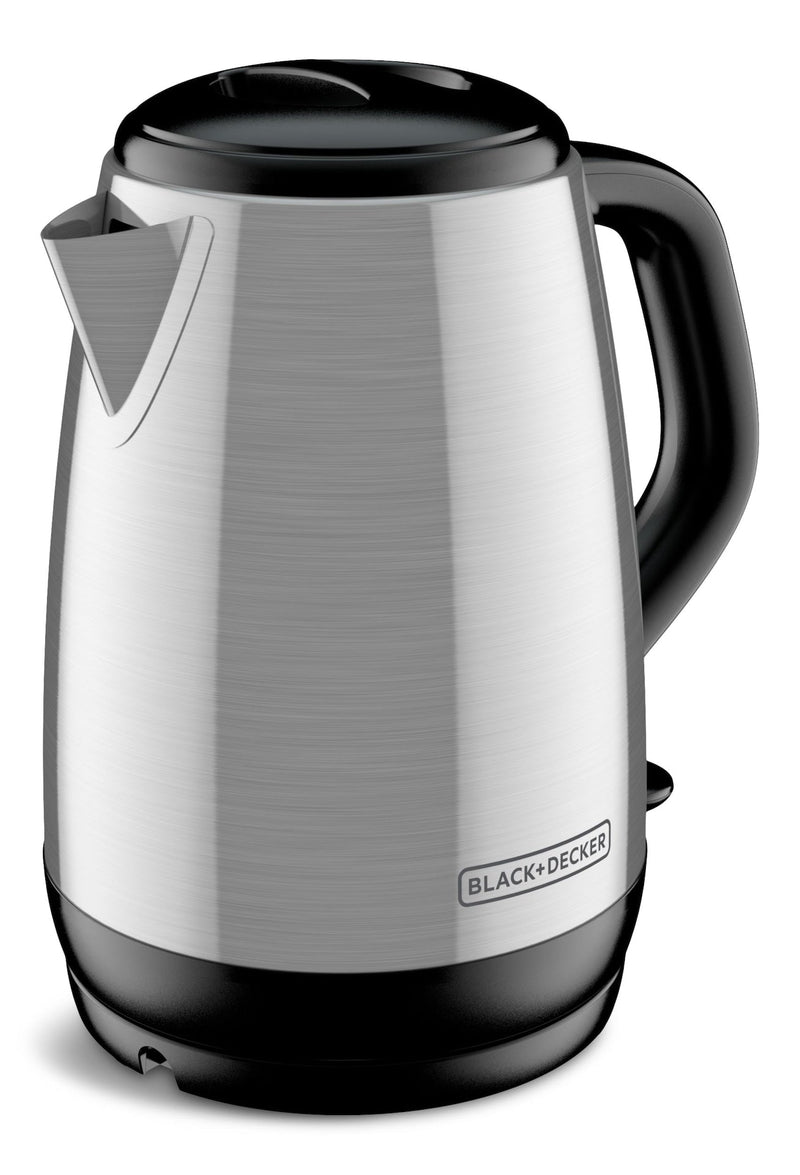 Black & Decker Cordless Electric Kettle with Auto Shut Off, Stainless Steel, 1.7L I2