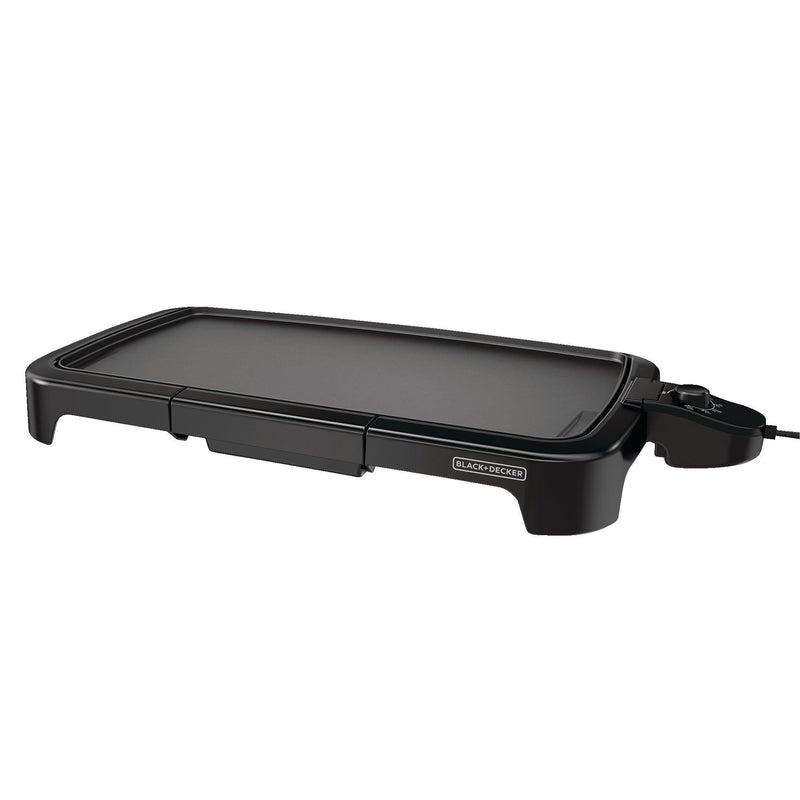Black & Decker Family Sized Electric Griddle, Black, 20-in x 11-in B2